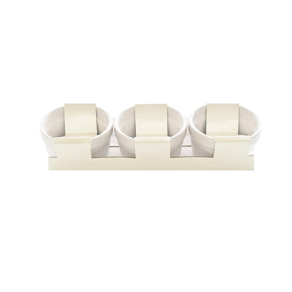 Ensemble de 3 ramequins Blanc 85ml