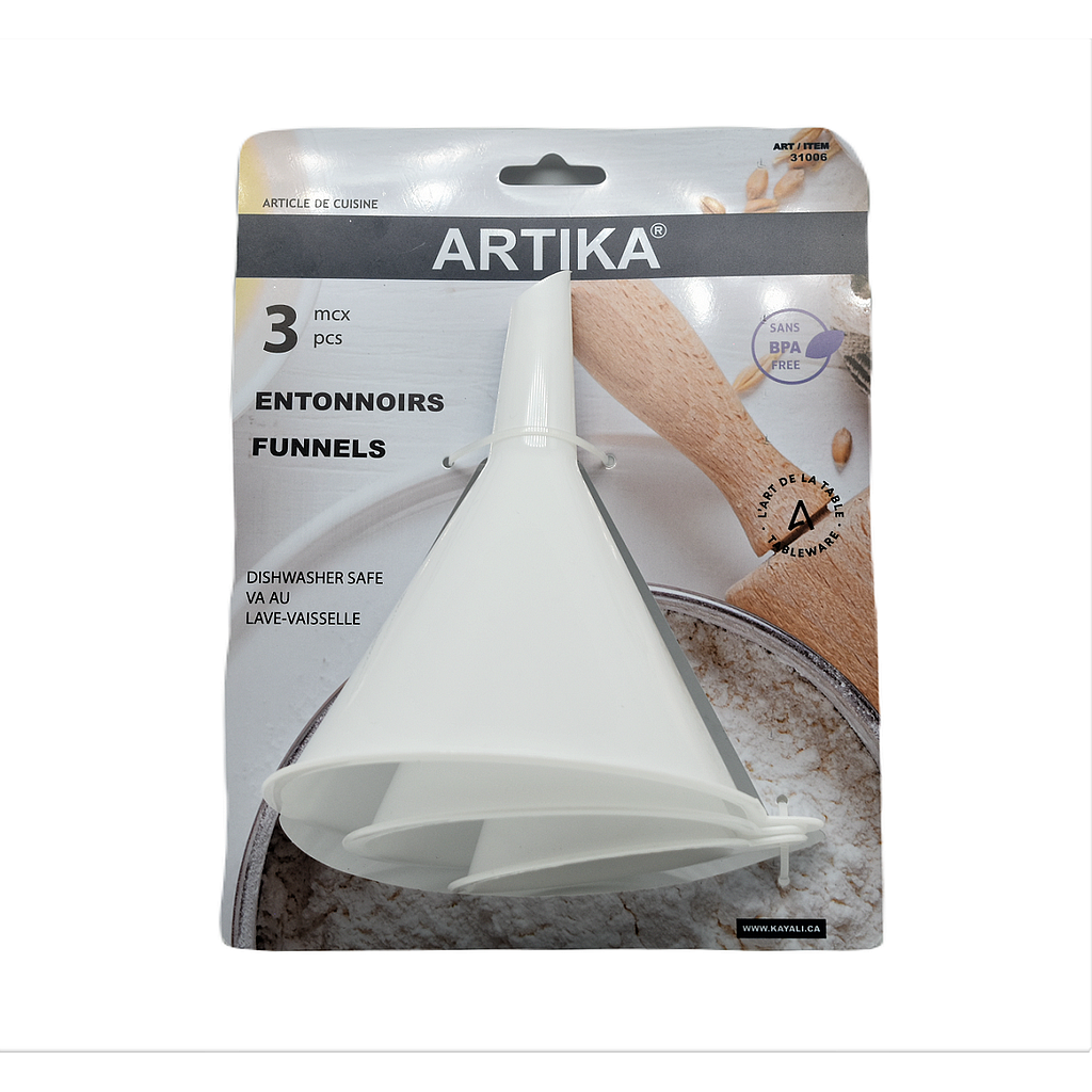 Ensemble de 3 entonnoirs Artika