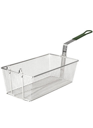 Panier à friture avec poignée verte 12-7/8 x 6-1/2 x 5-3/8"