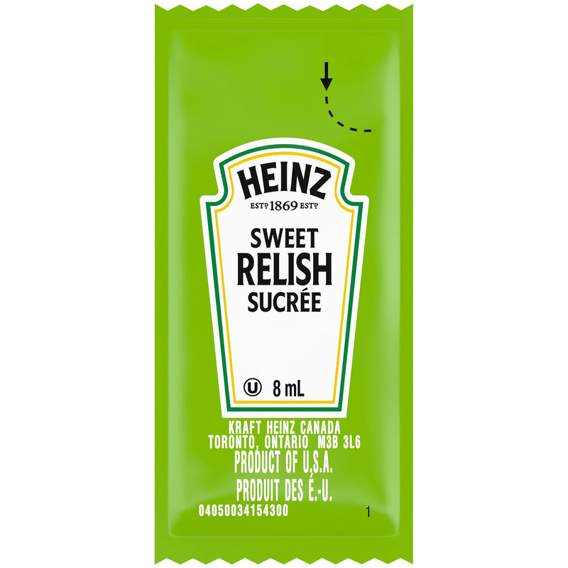 Caisse de relish sucrée Heinz 8ml Quantités variées