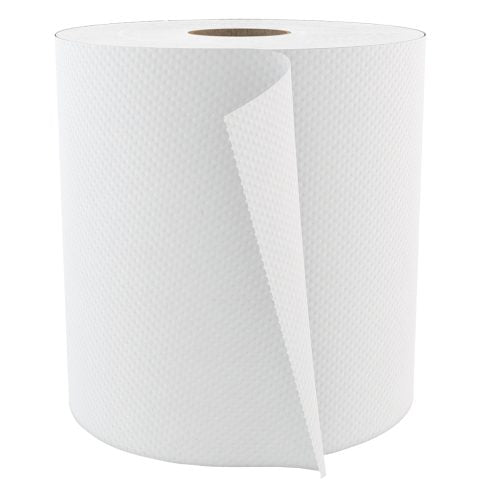 Caisse de 6 rouleaux de papier essuie-mains Blanc 800 pieds - Cascades