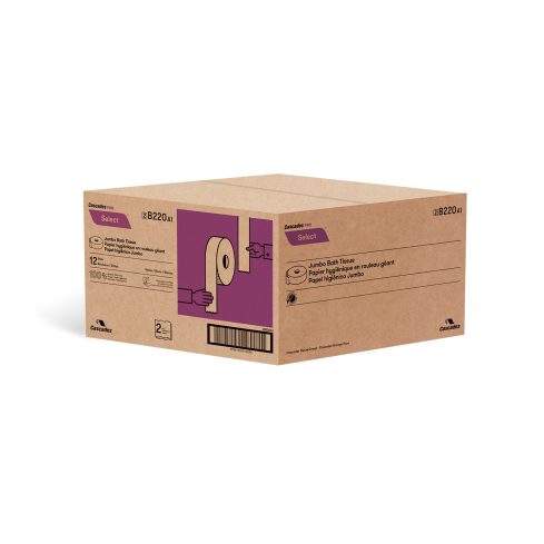 Caisse de 12 rouleaux de papier hygiénique 750 pieds - Cascades