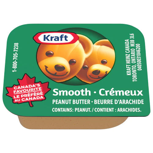 Caisse de Beurre d'arachide Kraft 18g Quantités variées