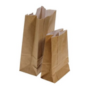Caisse de 250 sacs en papier Brun Double Grandeurs variées