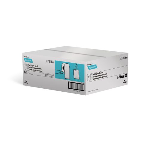 Caisse de 6 rouleaux de papier essuie-mains Blanc 775 pieds - Cascades