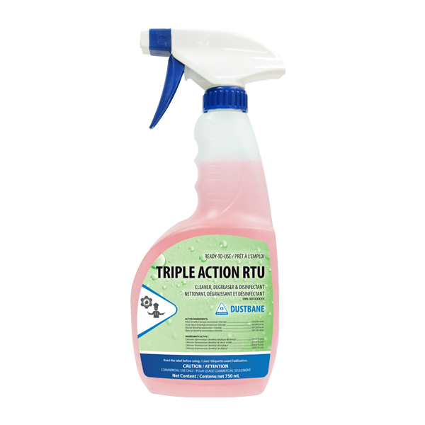 Nettoyant, dégraissant et désinfectant RTU triple action 750ml - Dustbane